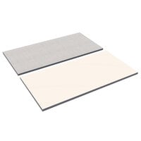 Alera ALETT4824WG 48 inch x 24 inch White / Gray Rectangular Reversible Laminate Table Top