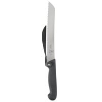 Mercer Culinary M13613 MercerSlice 8 1/4 inch Serrated Knife with Right-Hand Slicing Guide