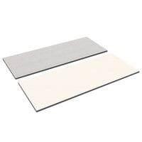 Alera ALETT6024WG 60 inch x 24 inch White / Gray Rectangular Reversible Laminate Table Top