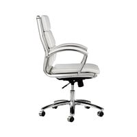 Alera ALENR4206 Neratoli Series Mid-Back White Faux Leather Slim Profile Chair
