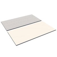 Alera ALETT6030WG 60 inch x 30 inch White / Gray Rectangular Reversible Laminate Table Top