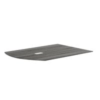 Safco MNMT84STLGS Medina 84 inch x 48 inch Gray Steel Laminate Conference Table top Half-Section