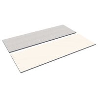 Alera ALETT7224WG 72 inch x 24 inch White / Gray Rectangular Reversible Laminate Table Top