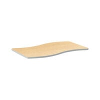 HON SW3054ENDK Build 54 inch x 30 inch Ribbon Shaped Natural Maple Laminate Table Top