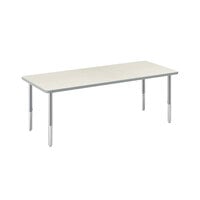 HON TR2460ENB9K Build 60 inch x 24 inch Rectangle Silver Mesh Laminate Table Top