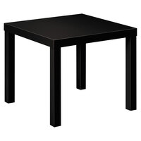 HON BLH3170P Occasional 24 inch x 24 inch Black Laminate Corner Table