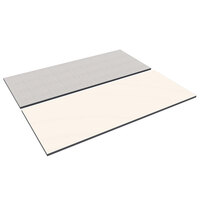 Alera ALETT7230WG 72 inch x 30 inch White / Gray Rectangular Reversible Laminate Table Top