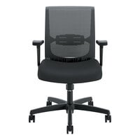HON CMS1AACCF10 Convergence Series Black Mesh Mid-Back Task Chair