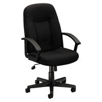HON VL601VA10 Basyx VL601 Series High-Back Black Fabric Executive Office Chair