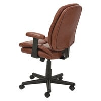 OIF ST4859 Chestnut Brown Leather Swivel / Tilt Office Chair