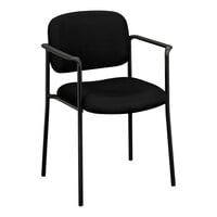 HON VL616VA10 Basyx VL616 Series Stackable Black Fabric Guest Chair