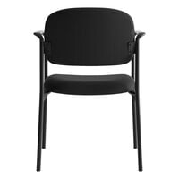 HON VL616VA10 Basyx VL616 Series Stackable Black Fabric Guest Chair