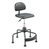 Safco 5117 TaskMaster Series EconoMahogany Black Foam Industrial Swivel / Tilt Chair