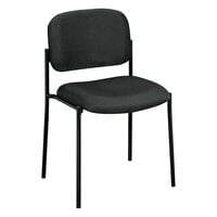 HON VL606VA19 Basyx VL606 Series Stackable Charcoal Fabric Guest Chair