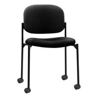 HON Scatter Black Fabric Stackable Guest Chair