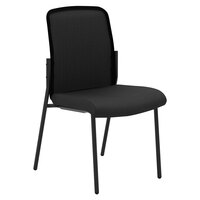 HON VL508ES10 Basyx VL508 Series Stackable Black Mesh Multi-Purpose Chair