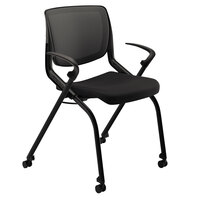 HON MN202ONCU10 Motivate Seating Stackable Black Flex-Back Chair