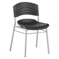 Iceberg 64517 CafeWorks Graphite HDPE Chair   - 2/Case
