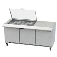 Beverage-Air SPE72HC-18M-CL Elite 72" 3 Door Mega Top Refrigerated Sandwich Prep Table