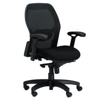Safco 3200 Mercado Series Mid-Back Black Mesh Office Chair