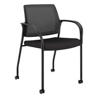 HON IS107HIMCU10 Ignition Series Stackable Black Ilira-Stretch Mesh Chair