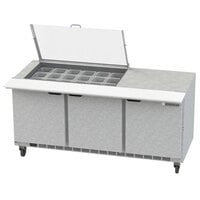 Beverage-Air SPE72HC-18-CL Elite 72" 3 Door Refrigerated Sandwich Prep Table