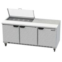 Beverage-Air SPE72HC-10-CL Elite 72" 3 Door Refrigerated Sandwich Prep Table