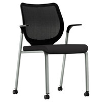 HON N606HCU10T1 Nucleus Series Stackable Black Ilira-Stretch M4 Multi-Purpose Chair