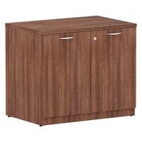 Alera ALEVA613622WA Valencia Modern Walnut Storage Cabinet - 34" x 22 7/8" x 29 5/8"