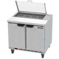 Beverage-Air SPE36HC-08-CL Elite 36" 2 Door Refrigerated Sandwich Prep Table