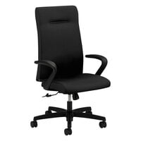 HON IE102CU10 Ignition Series High-Back Black Fabric Executive Office Chair