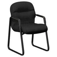 HON 2093CU10T 2090 Series Pillow-Soft Black Fabric Managerial Guest Chair