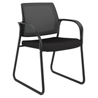 HON IB108IMCU10 Ignition Series Black Ilira-Stretch Mesh Guest Chair