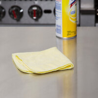 Rubbermaid 1820580 HYGEN Sanitizer Safe 12 inch x 12 inch Yellow Microfiber Cloth