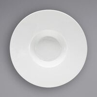 Schonwald 9400130 Connect 10.25 oz. Continental White Porcelain Gourmet Deep Plate with Rim   - 6/Case