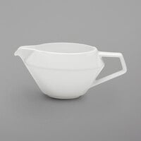 Schonwald 9403810 Connect 3.75 oz. Continental White Porcelain Sauce Boat - 12/Case