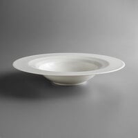 Schonwald 9120125 Allure 8 oz. Bone White Porcelain Deep Bowl with Rim - 6/Case