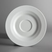 Schonwald 9126919 Allure 6 1/2 inch Bone White Porcelain Saucer - 12/Case
