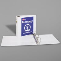 Avery 05800 White Economy View Binder with 3 inch Round Rings