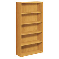 HON 10755CC 10700 Series Harvest Wood 5-Shelf Bookcase - 36 inch x 13 1/8 inch x 71 inch