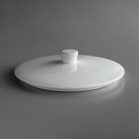 Schonwald 9126437 Allure 4 7/8 inch Bone White Porcelain Bowl Lid - 6/Case