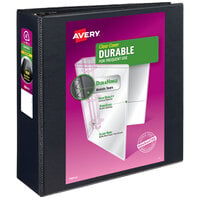 Avery® 09800 DuraHinge Black View Binder with 4" Non-Locking One Touch EZD Rings