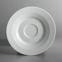 Schonwald 9126908 Allure 5 1/4 inch Bone White Porcelain Espresso Saucer - 12/Case