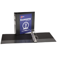 Avery® 05891 Black Economy View Binder with 3 inch Round Rings