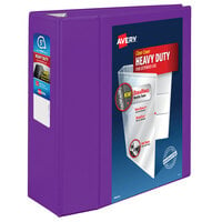 Avery® 79816 Purple Heavy-Duty View Binder with 5 inch Locking One Touch EZD Rings