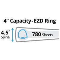 Avery® 79814 Pacific Blue Heavy-Duty View Binder with 4 inch Locking One Touch EZD Rings