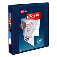 Avery 79805 Navy Blue Heavy-Duty View Binder with 1 1/2 inch Locking One Touch EZD Rings