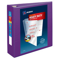 Avery® 79810 Purple Heavy-Duty View Binder with 3 inch Locking One Touch EZD Rings