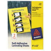 Avery® 73602 12 inch x 9 inch Self-Adhesive Laminating Sheet - 2/Pack
