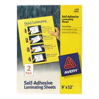 Avery® 73602 12 inch x 9 inch Self-Adhesive Laminating Sheet - 2/Pack